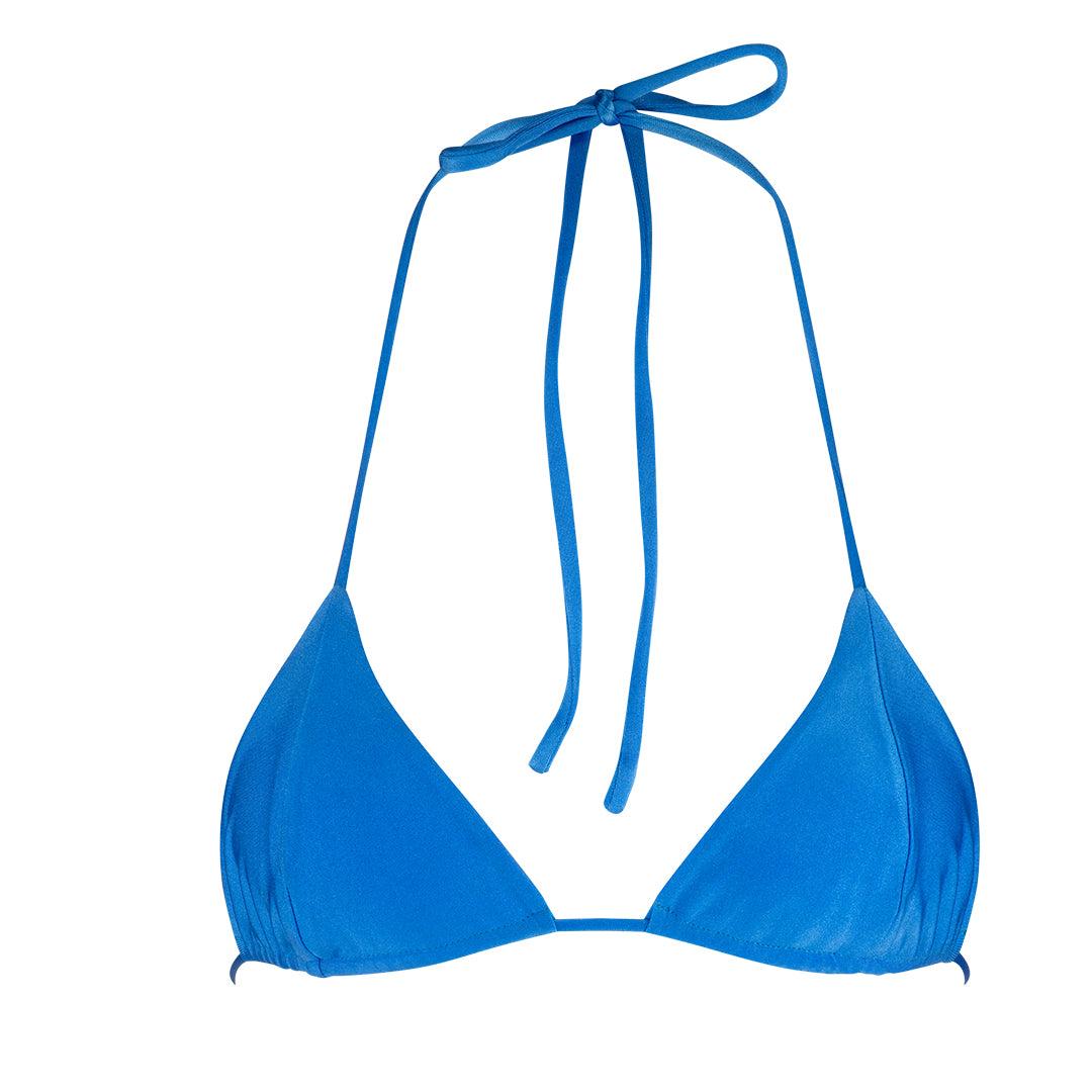 Blue Triangle Bikini Top