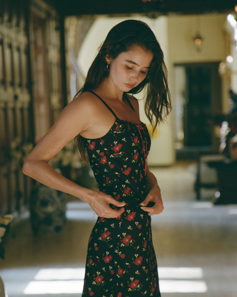 DAYNA TOP | HIBISCUS GRID