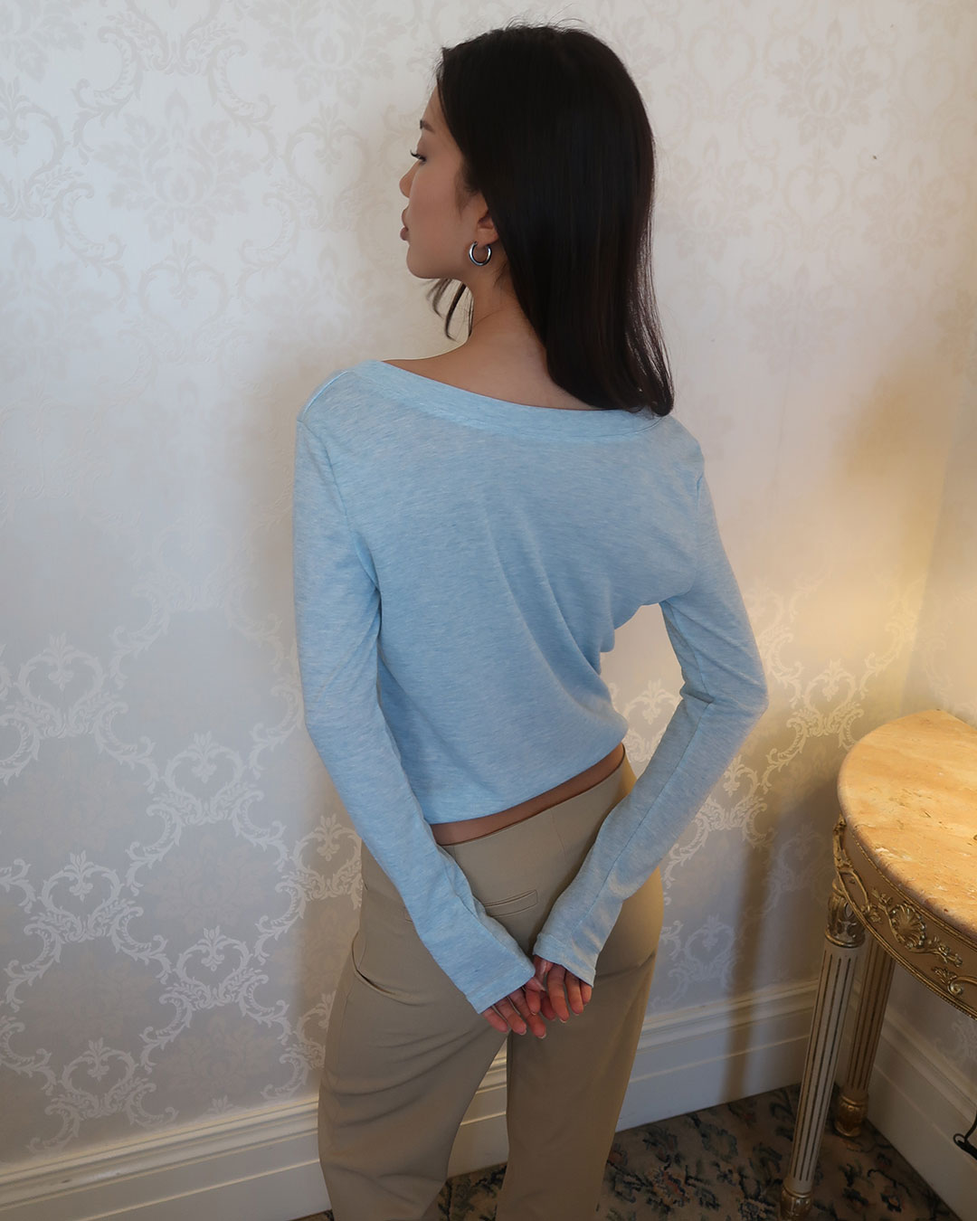 Lulu Long Sleeve Top | Sky
