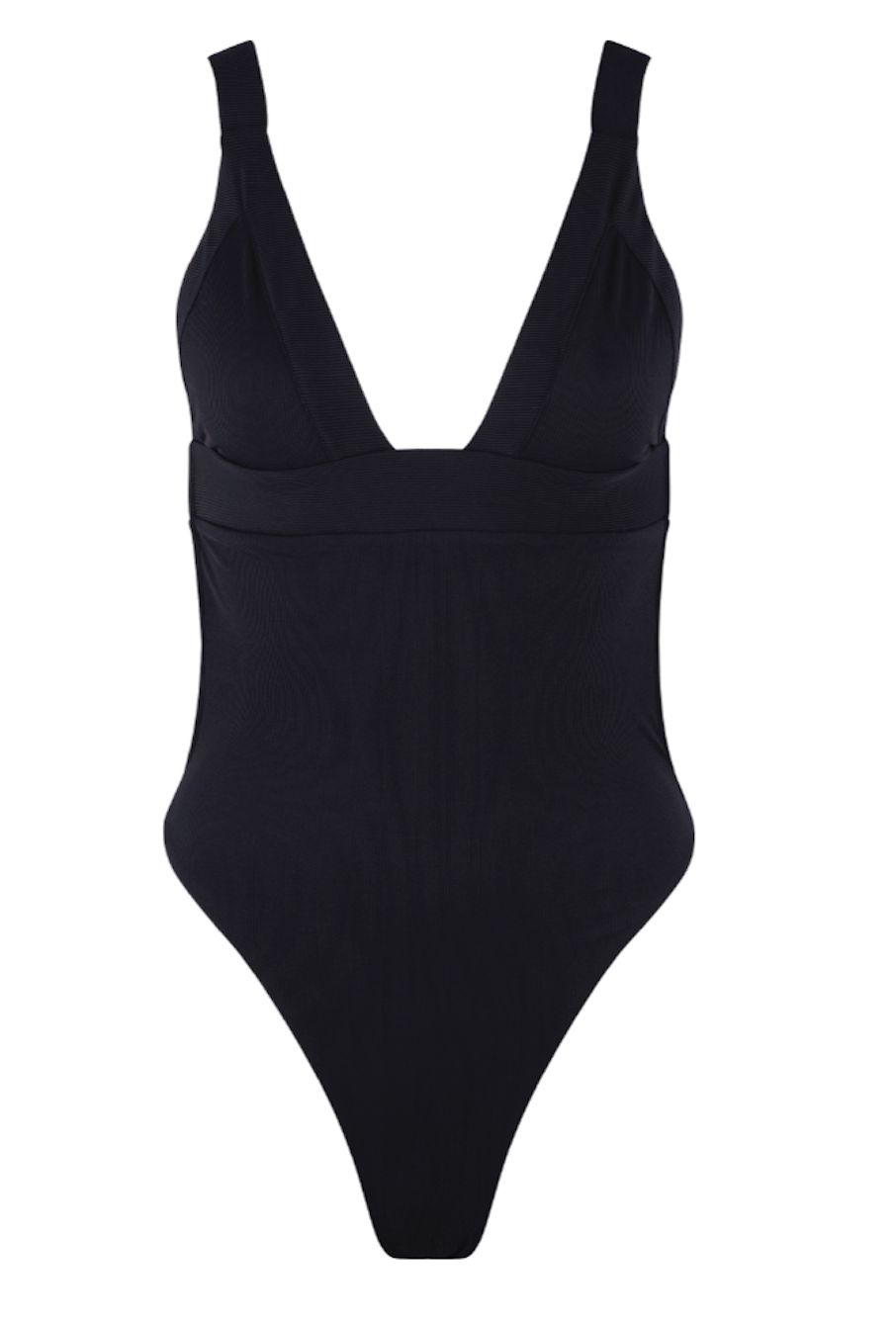 Olivia Black Rib One-Piece Swimsuit