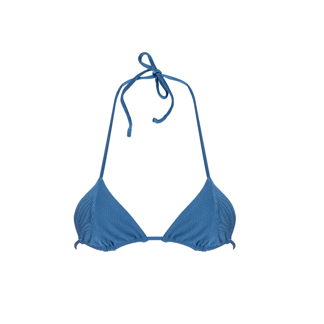 Blue Triangle Bikini Top